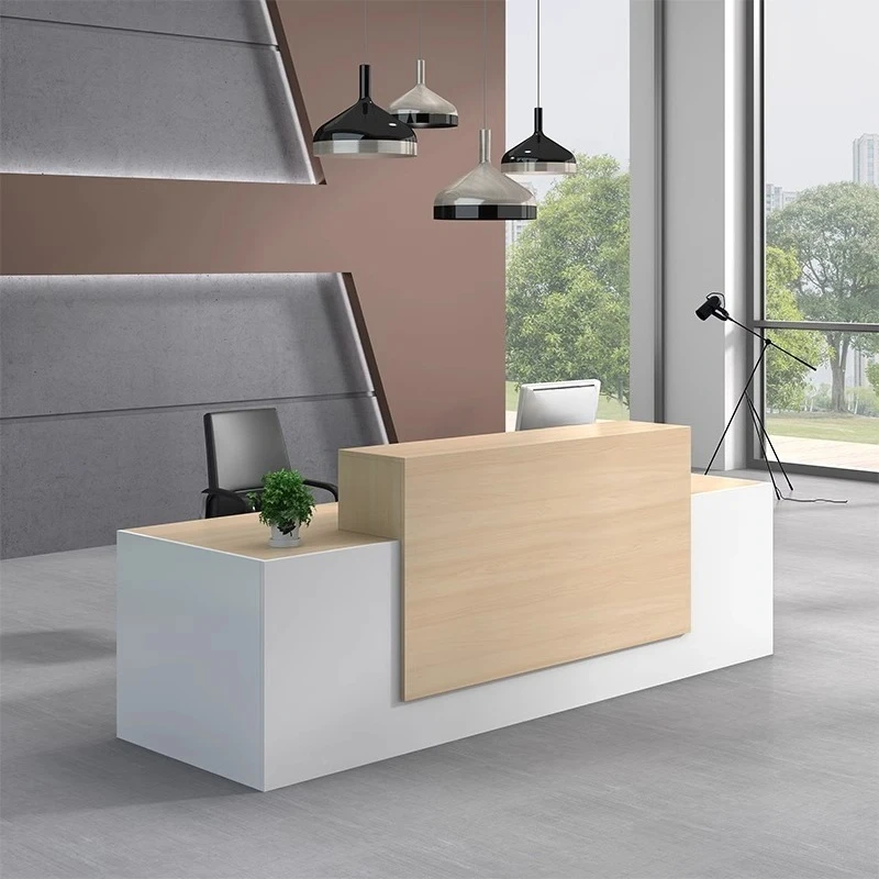 Company front desk Reception desk Simple modern consultation Welcome checkout page Bar counter Office counter Front desk