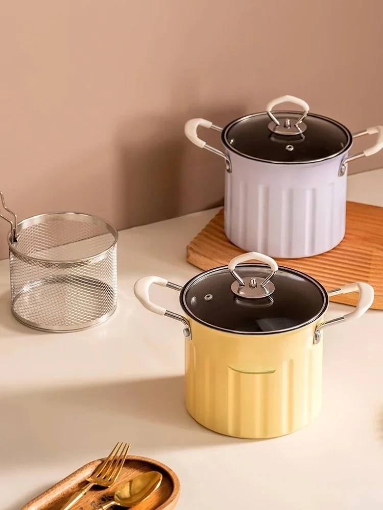 

Fryer with filter household multi-functional small oil pan fryer saves oil