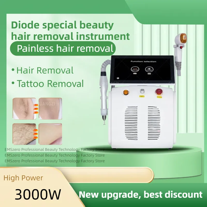 

808 Diode Laser Hair Removal Device And Picosecond 2in1 Ice Titanium Laser Body Hair Removal Machine Tattoo Removal Machine