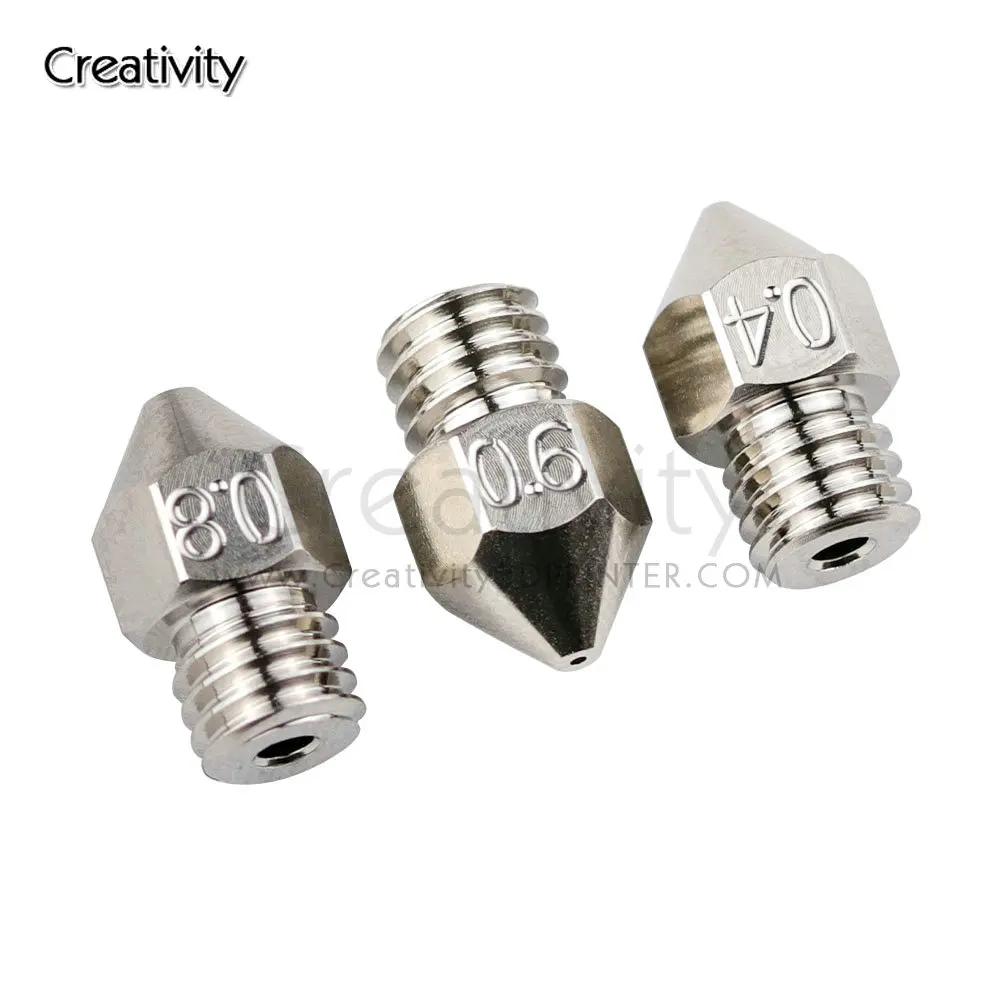 

High quality MK8 Plated Copper Nozzle Durable Non-stick High Performance M6 Thread For 3D printers For CR10 Hotend ENDER3