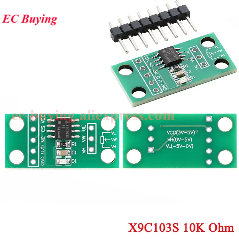5 Stück/1 Stück X9C103S X9C503S X9C104S 10K 50K 100K Ohm einstellbar 100. Bestellung Digitale Steuerung XDCP Potentiometer Board Modul DC3V-5V – Detail 2