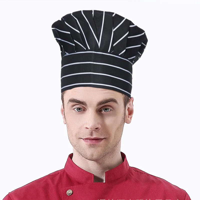 4or2 حزمة خدمة الطعام قبعة الطاهي قابل للتعديل مطاطا بيكر المطبخ قبعة العمل لتقديم الطعام مقهى الخبز الطبخ المنزلي