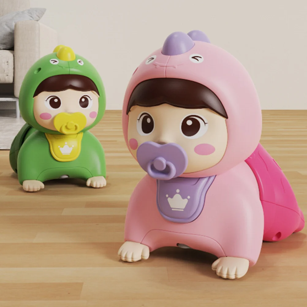 Crawling Dinosaur Baby Plaything Educational Tummy Time Learning Interactive Musical Light Effect 20 Songs Neck Muscle