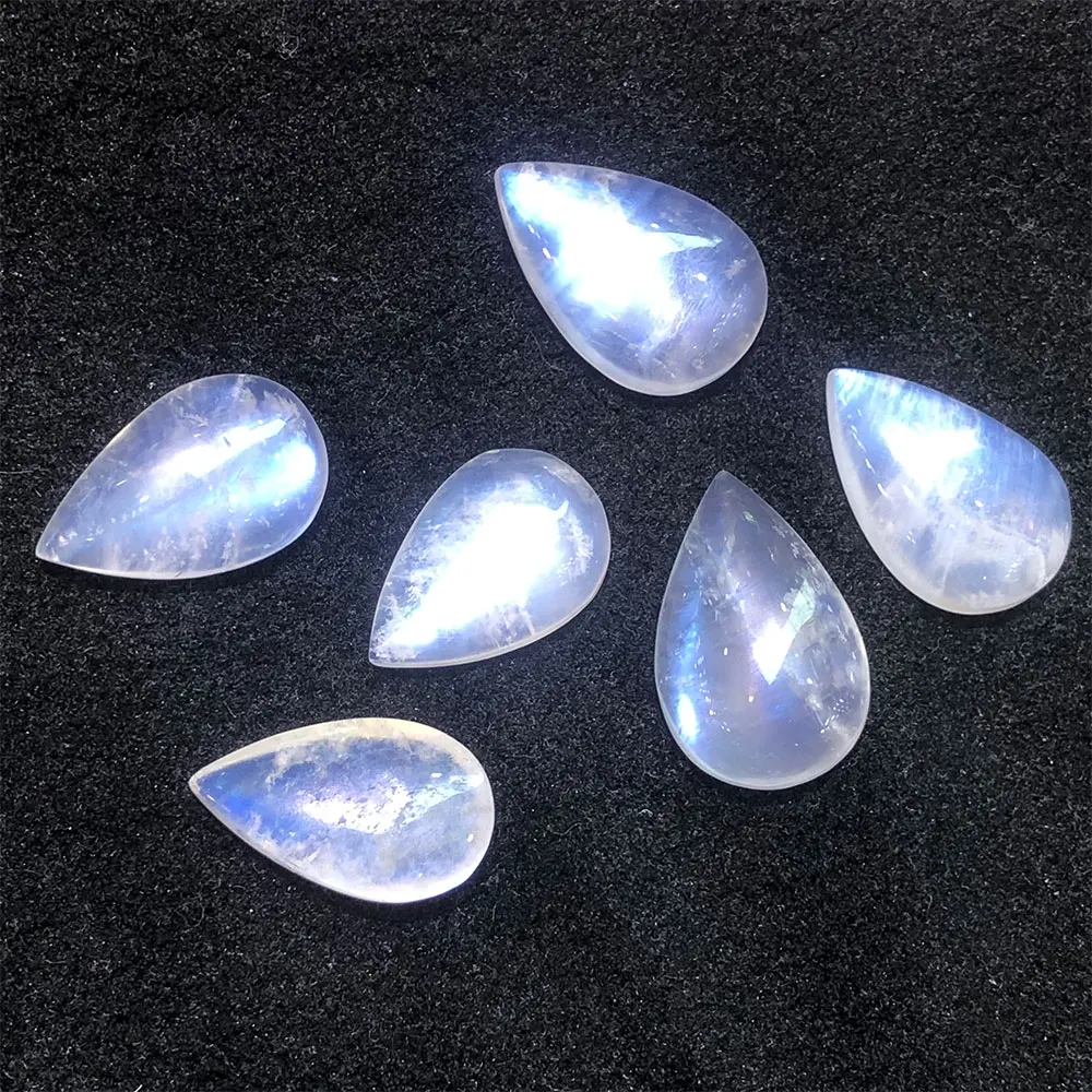 Natural Stone Crystal Moonstone Teardrop Carvings Crystals Stones Blue Moonstone Pear Shape Natural Gemstones Minerales DIY Gift