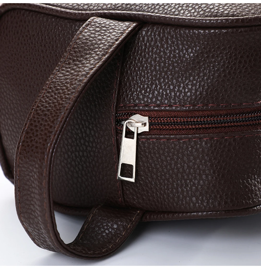 Maßgeschneiderte Herren-Make-up-Tasche mit großem Fassungsvermögen und Namen oder Brief, tragbare Kulturtasche mit Reißverschluss für Geschäftsreisen, Make-up-Tasche für Herren – Detail 7
