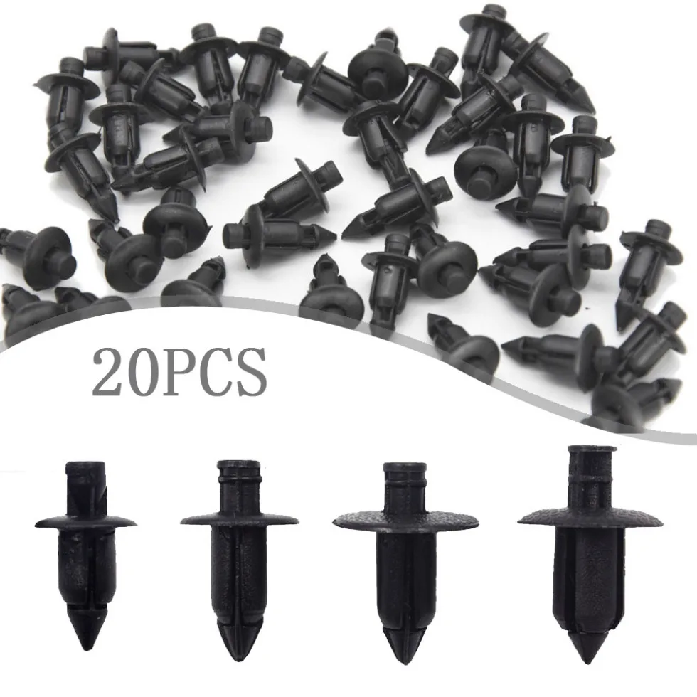 

20pcs Car Instrument Panel Fixing Clip Black Auto Interior Accessories Universal Car Push Pin Fastener Car Fairing Fastener Clip
