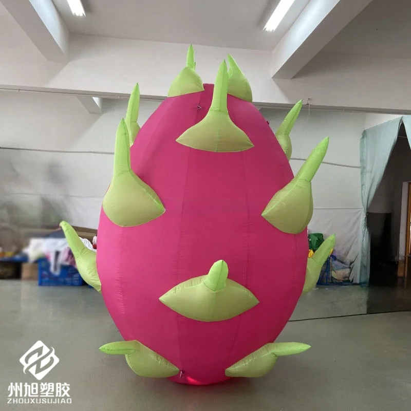 Fruta de dragón inflable, tipo fruta, con soplador, accesorios de decoración para eventos en plazas de centros comerciales al aire libre