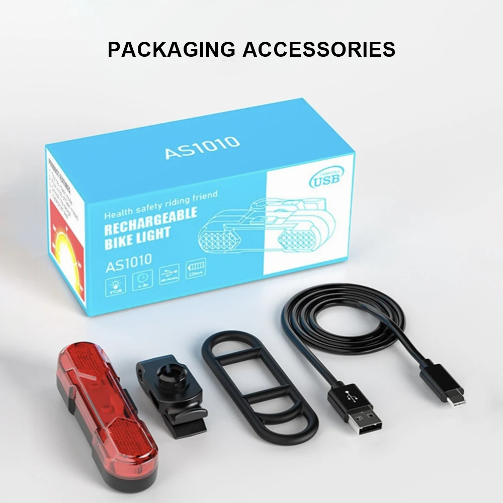 

1 Set Bicycle Taillight Waterproof 360 Degree Adjustable Wide Illumination Range Low Power Consumption Safety Warning Light