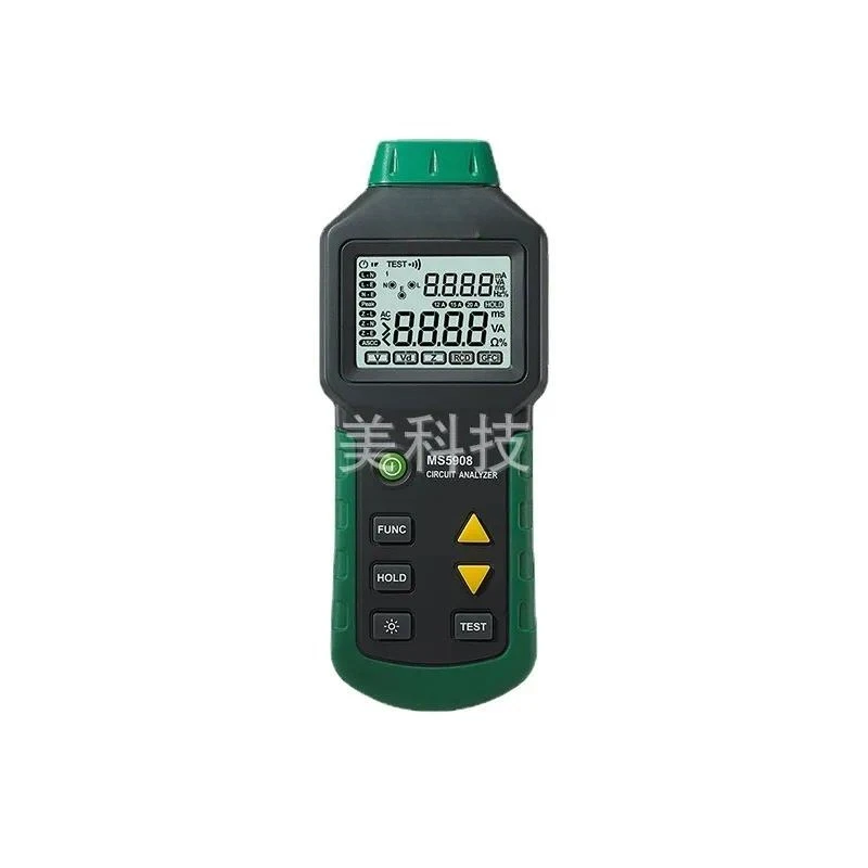MS5908A B C Socket Tester Load Peak Voltage Loop Grounding Impedance Meter Electrical Circuit Analyzer for Home Industrial