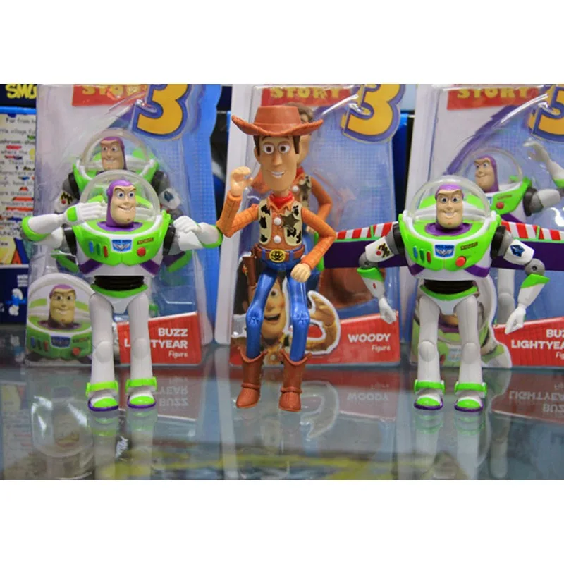 Ejecting Wings Movable Toy Story 3 Buzz Lightyear Woody Cowboy Sheriff Doll Action Figurine Desk Anime Model Toys Figures Gift