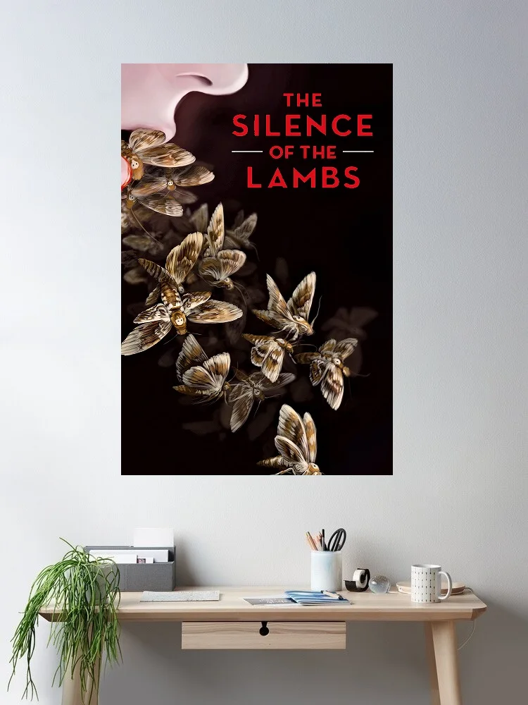 Silence of The Lambs Classic Movie, Art Print Canvas Poster, Living Room Decor, Home Wall Picture