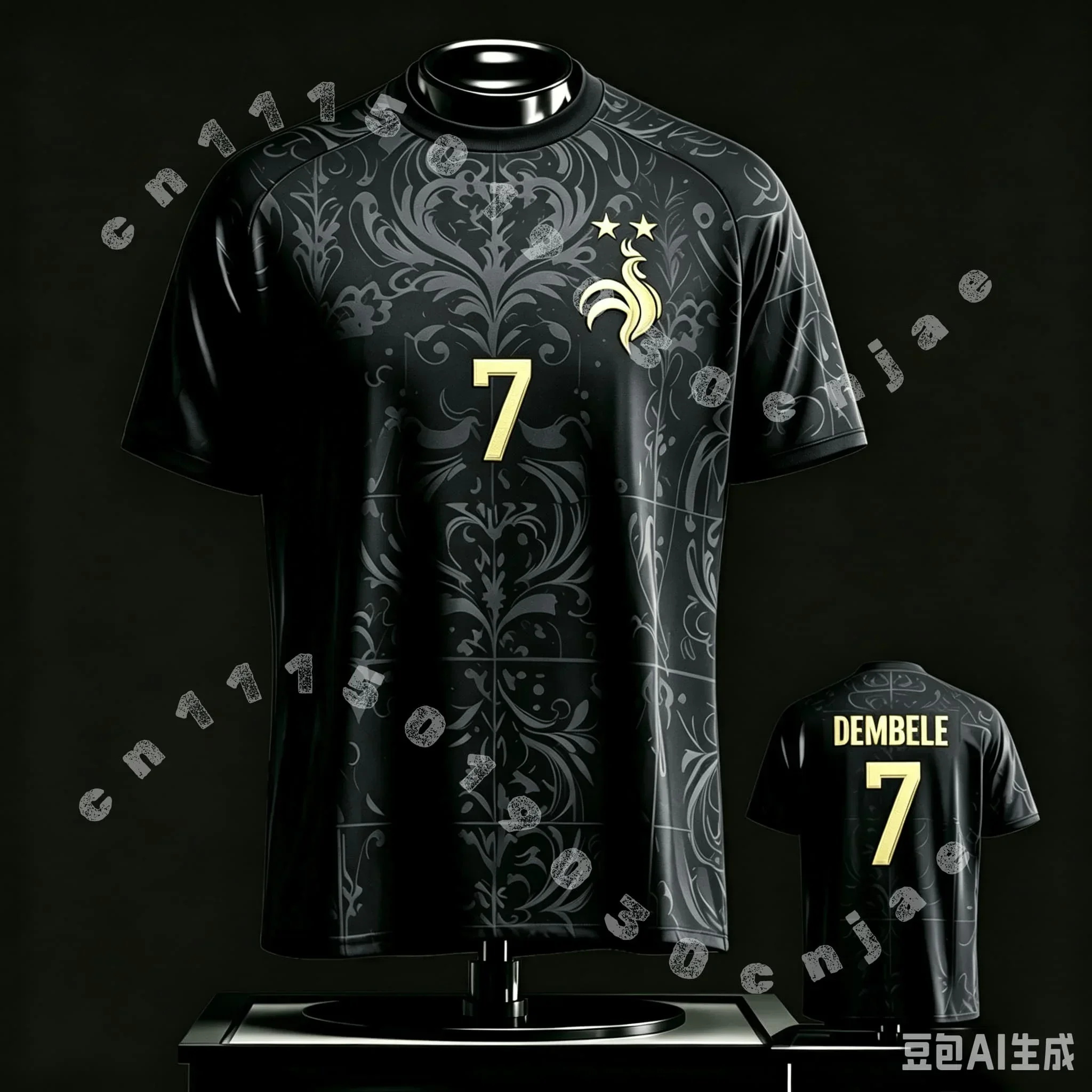 2026 Frankreich Fan-Edition Trikot_T-Shirt_ Mbappé # 10, Dembélé # 7 — Kinder, Erwachsene, Männer, Frauen, Sport- und Freizeitoberteile Sport-T-Shirt – Detail 10