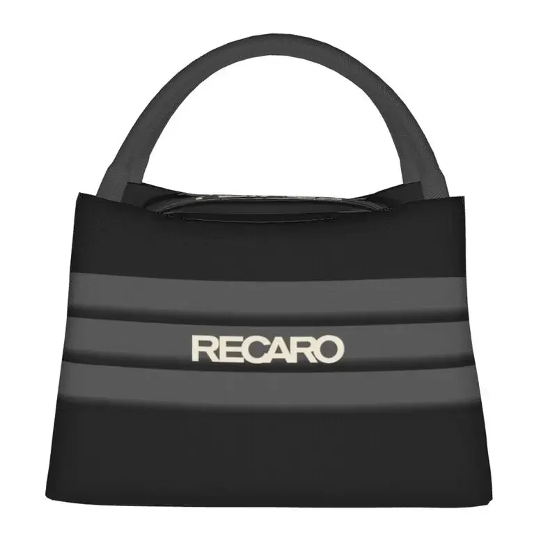 Custom Recaros Logo Lunch Bag Men Women Warm Cooler Insulated Lunch Box for Office Travel