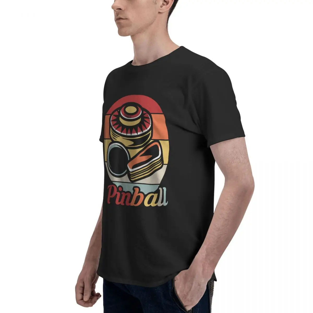 Retro Pinball T Shirt Short Sleeve Pops T Shirts For Men Women Graphic Y2K Tops