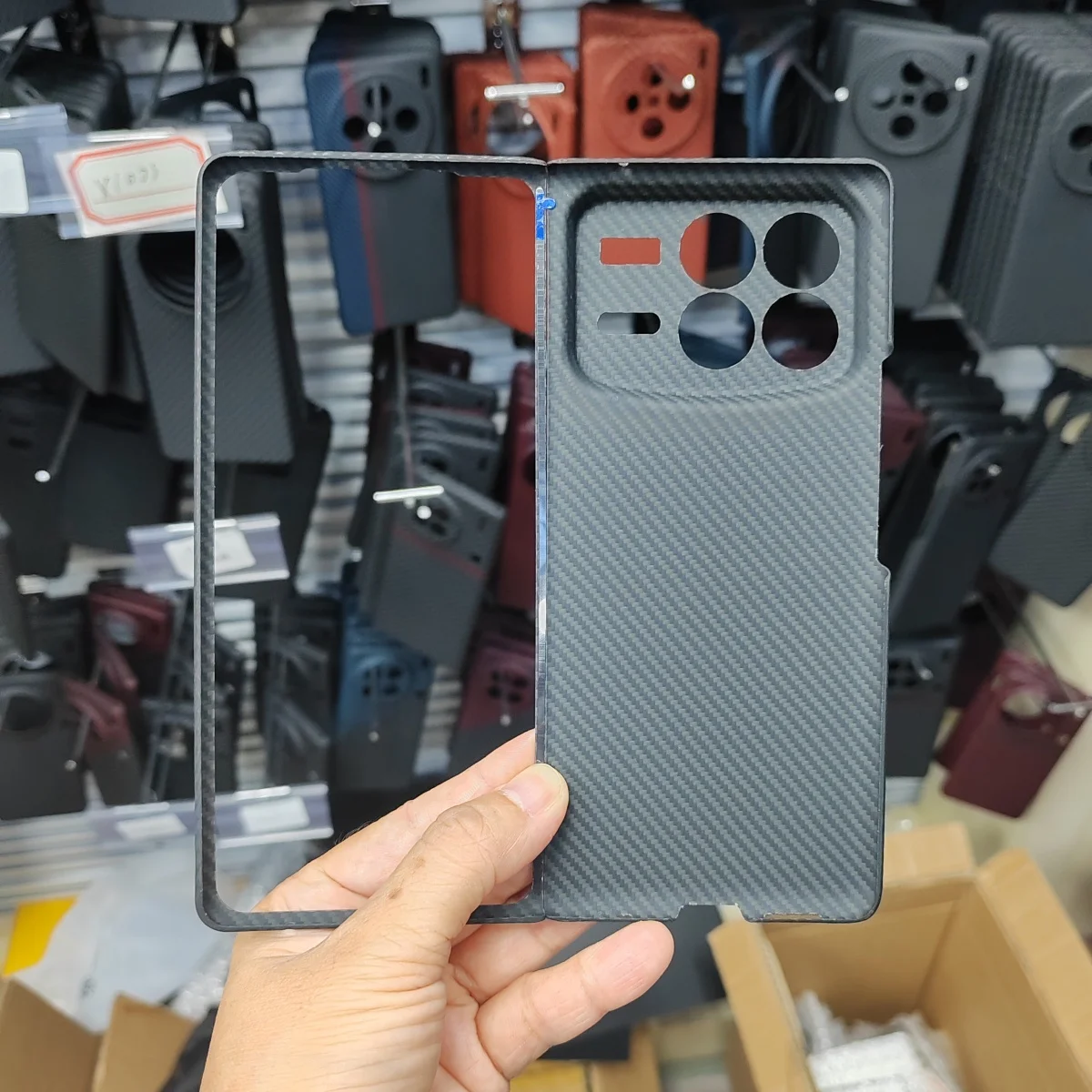 Real Genuine Aramid Carbon Fiber Phone Case For Xiaomi Mix Fold 4 Fold4 Ultra Thin Shockproof Light Bumper Frame Shell Cover - Image 2