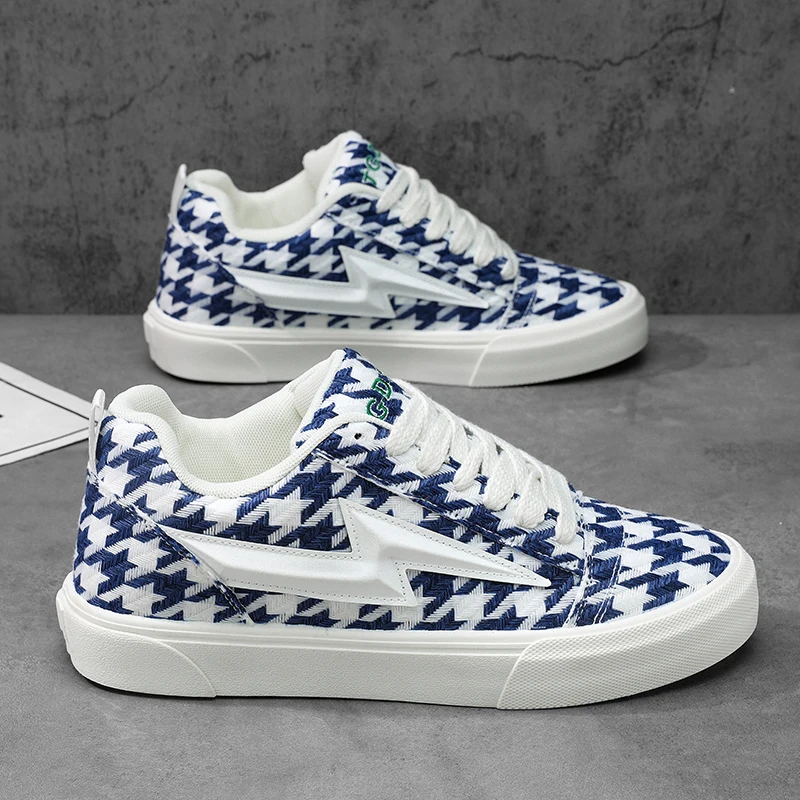

2026 Autumn New Men Running Shoes Comfortable Fashionable Canvas Sneakers Youth Solid Colour Sports Man Trend Anti Slip Footwear
