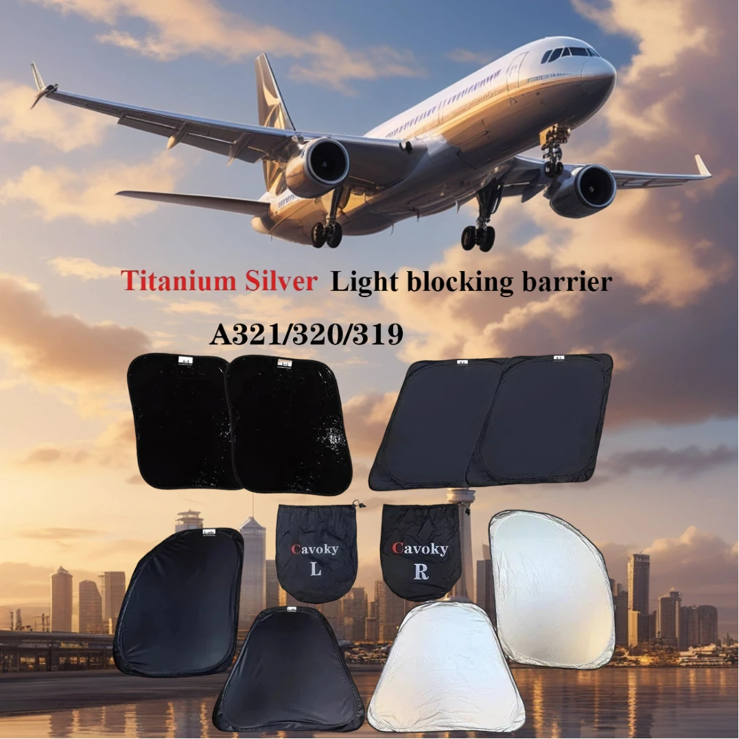 Parasol Airbus A320 321, portátil plata titanio, protector solar plegable, protección UV, protección solar, aislamiento térmico