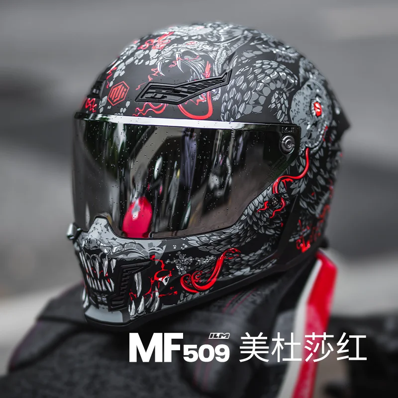ILM GP Motorcycle Helmet ECE DOT Certification Full Face Double lens off road Racing helmet Cascos para moto Capacete Men Casco