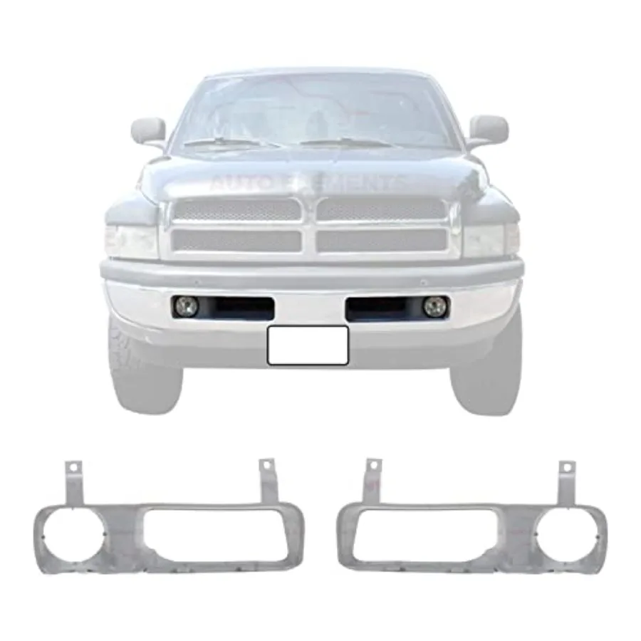 

Front Bumper Sight Shield Fog Light Trim Bezels Set of 2 for 19942001 Dodge Ram 1500 and 19942002 Ram 2500 3500 Models with Fog