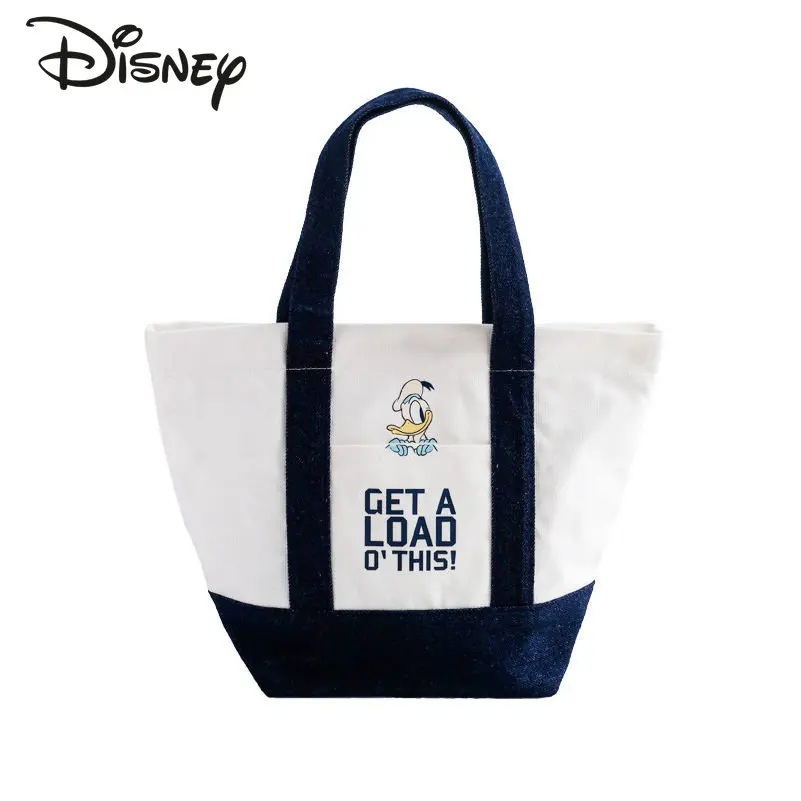 Disney Donald Duck Women's Handbag Fashionable Large Capacity Lunch Box Bag Cartoon Multi Functional Environmental Shopping Bag