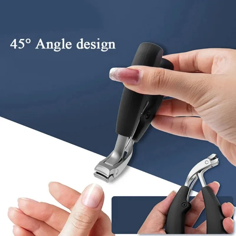 Heavy Duty Nail Clipper for Thick & Hard Nails - Professional Toenail Clippers with Splash-Proof Design, Curved Blade, Anti-Slip