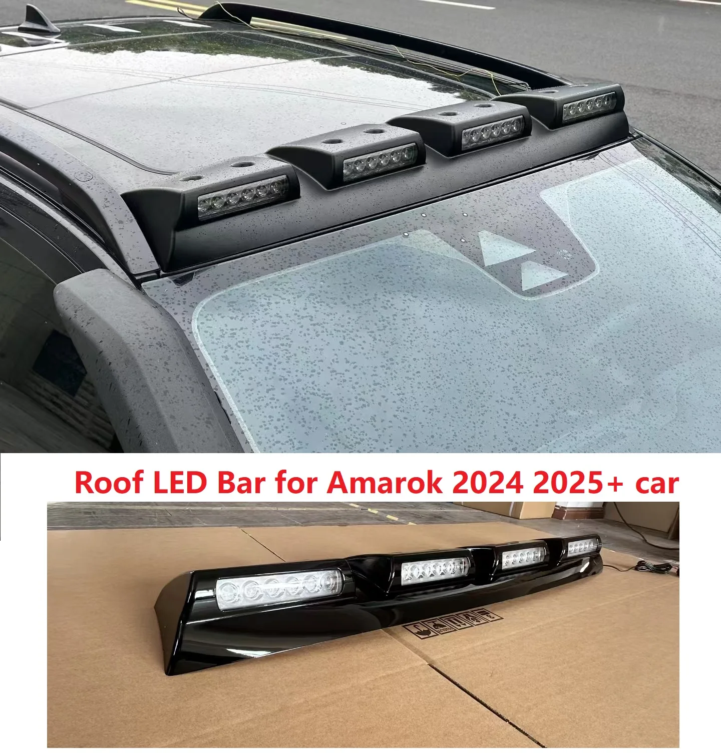 Matowe czarne samochodowe lampy LED na dach do Vw Amarok 2024 2025 2026 Akcesoria do lamp LED na dach
