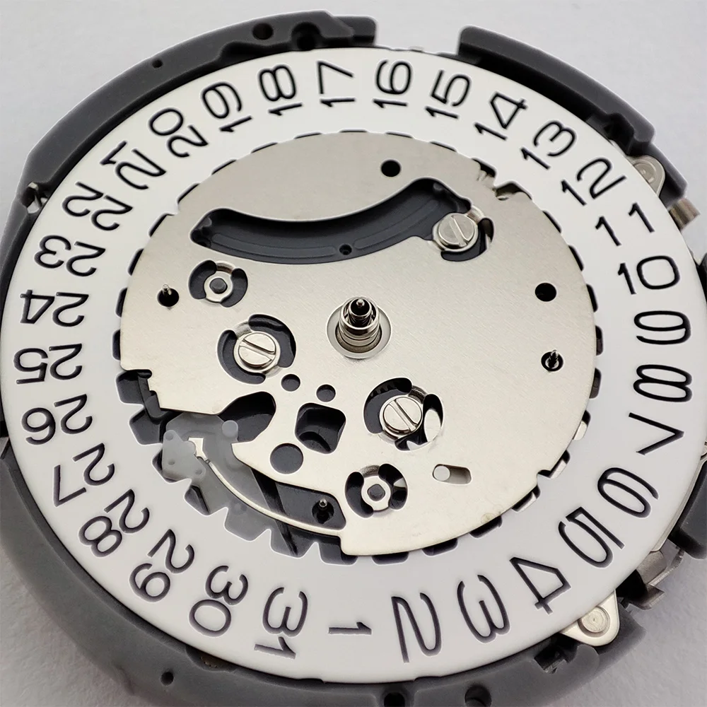 VK63A Movement Quartz Watch Date Chronograph Watch Movement For VK Series VK63/VK63A Watch White Single Calend At 3 O'clock Date