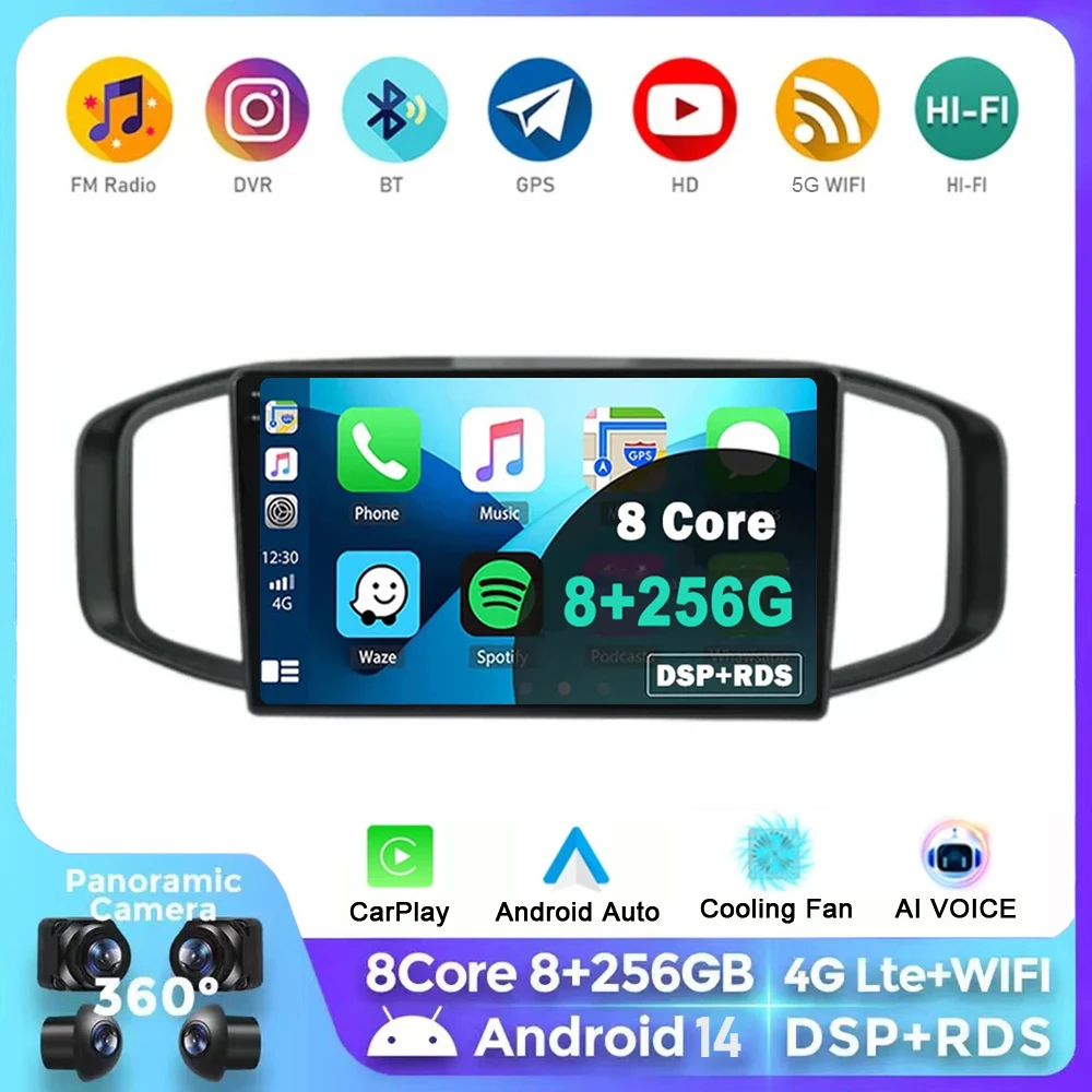 

Android 14 For Morris Garages MG3 2017-2019 Car Radio Multimedia Video Player Navigation stereo GPS DSP BT Carplay Auto No 2din