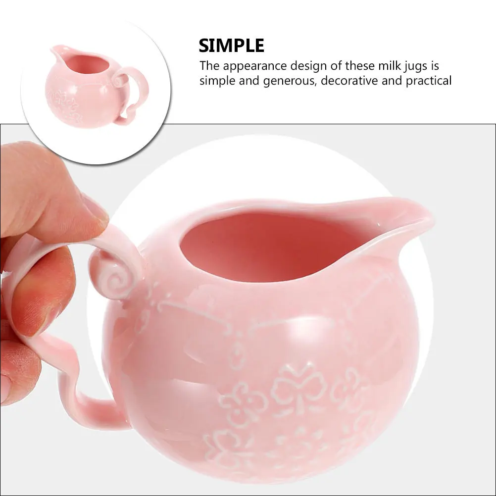 

Ceramic Milk Pitcher Smooth Surface No Burrs Comfortable Grip Multi- Accessory Milk Pitcher