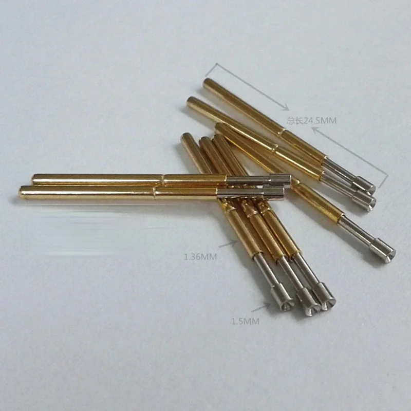 100 Uds cabeza cóncava interior 1,5 MM sonda 1,36 MM Pin de prueba de resorte P160-A2