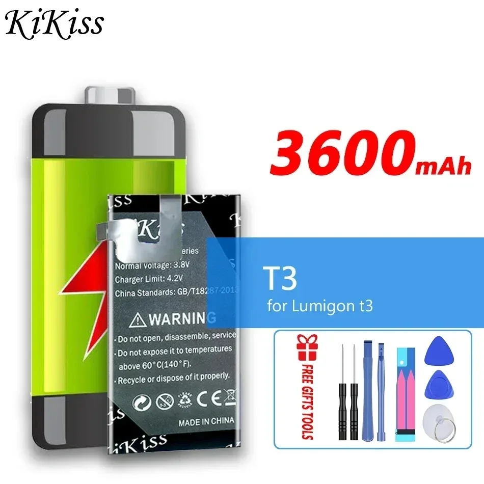 

Мощная батарея 3600mAh KiKiss T3 для Lumigon t3