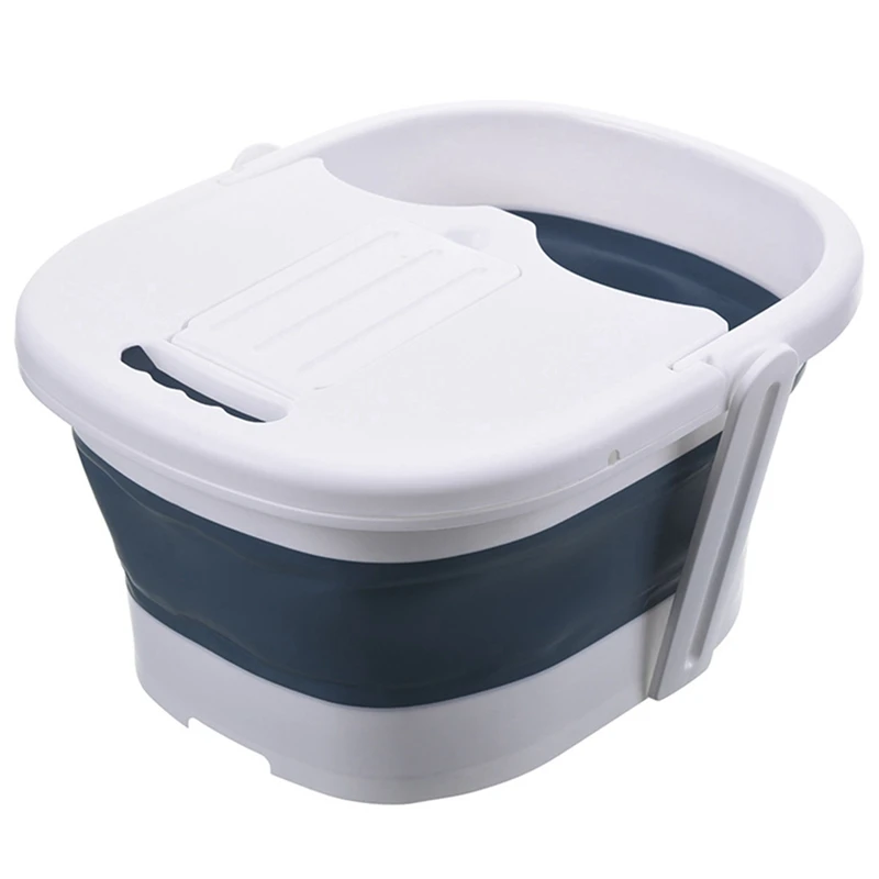 

Collapsible Footbath Massage Bucket Foot Soaking Bucket Folding Basin Sauna Spa Footbath Basin With Lid Bathtub