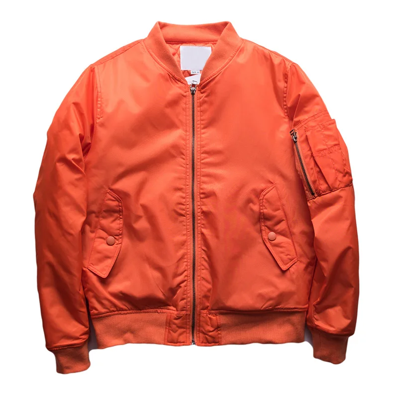Men Spring Amekaji Stand Collar MA1 Flight Jacket Vintage Pilot Jacket Lightweight Baseball Outerwear Male Casual Coat