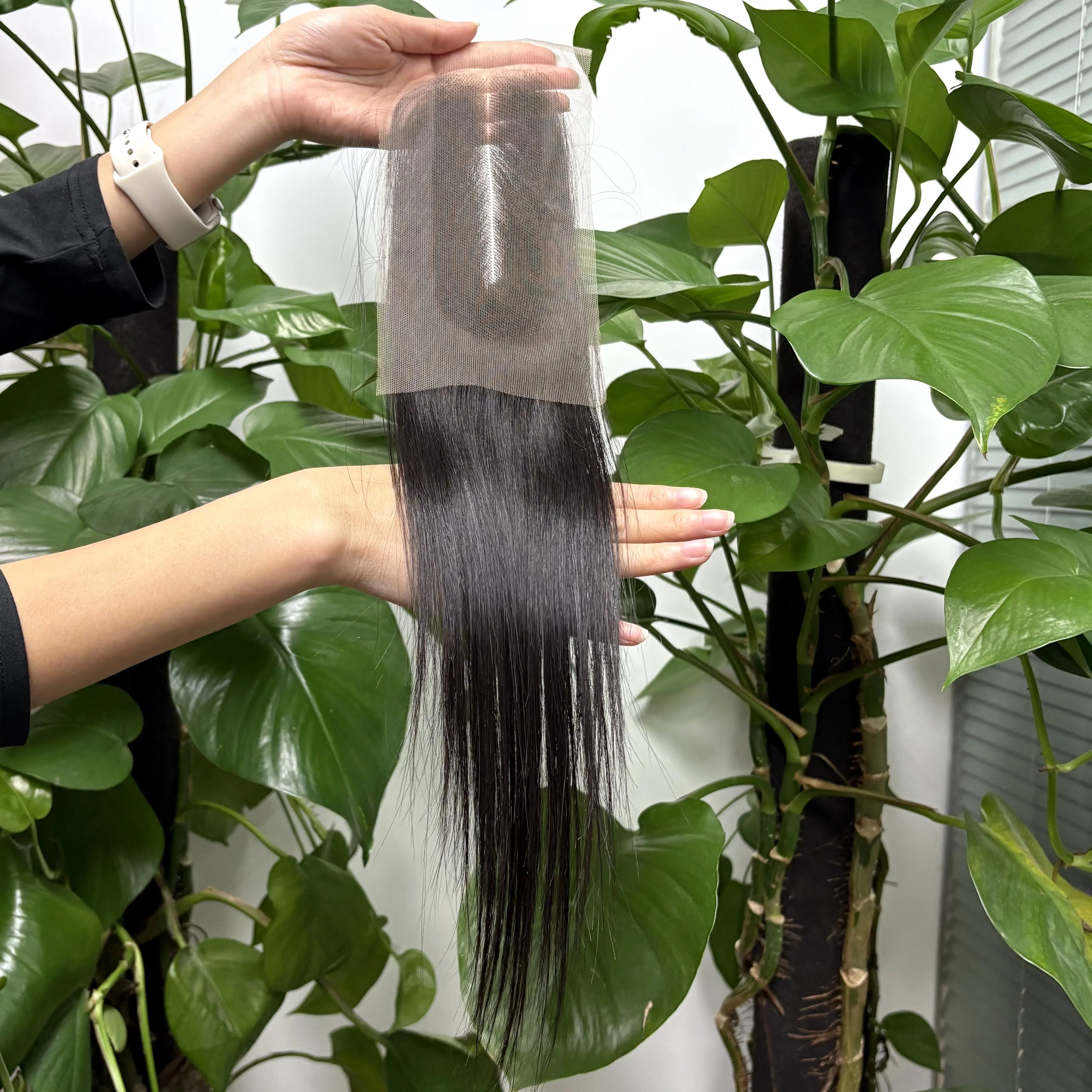 13X4 مستقيم الدانتيل أمامي فقط 4x4 5X5 الدانتيل الطبيعي إغلاق قبل قطعها السويسري الدانتيل الشفاف 100% ريمي الشعر البشري للنساء