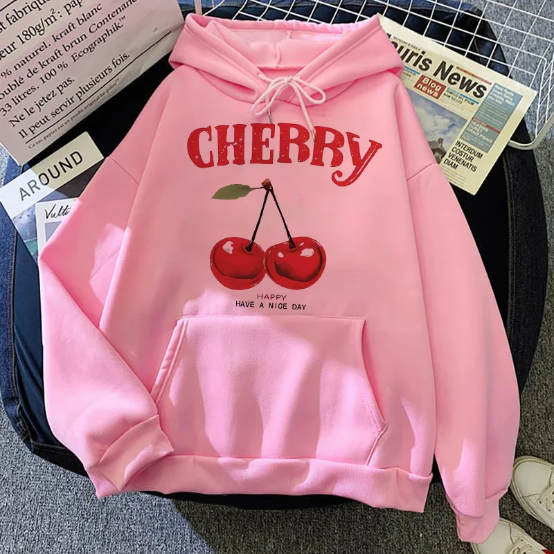 Women Graphic Harajuku 90s Streetwear Butterfly Mange Funny Y2k Sweatshirt Strawberry Cherry Gothic Casual Hoodies Clothes Femme