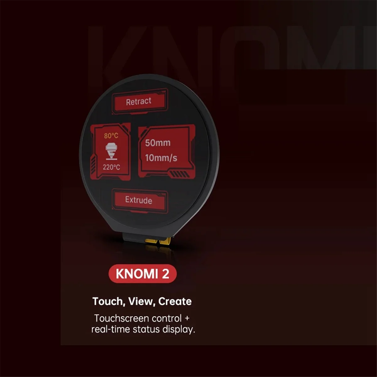 A49T  KNOMI V2.0 1.28-Inch Display Screen for 3D Printers for Klipper V2.4 Capacitive Stealthburner
