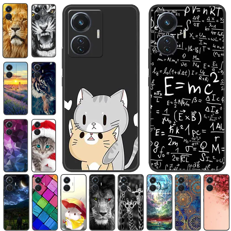 For Vivo T1 44W Case V2153 Fashion Soft TPU Silicone Phone Cover For Vivo T1 4G Snapdragon 680 Back Case VivoT1 44W Coque Fundas