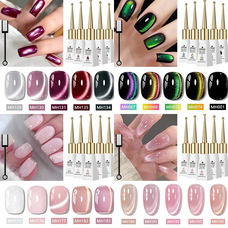 conjunto-de-6-esmaltes-em-gel-9d-cat-eye-rosa-magnetico-semipermanente-removivel-uv-led-para-manicure-hema-tpo-free