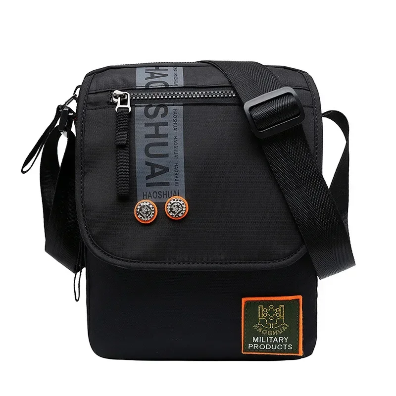 Men Nylon Sling Shoulder Cross Body Bag Multi-Pocket Travel  Simple Fashion Trends Male Waterproof Single Messenger Bags