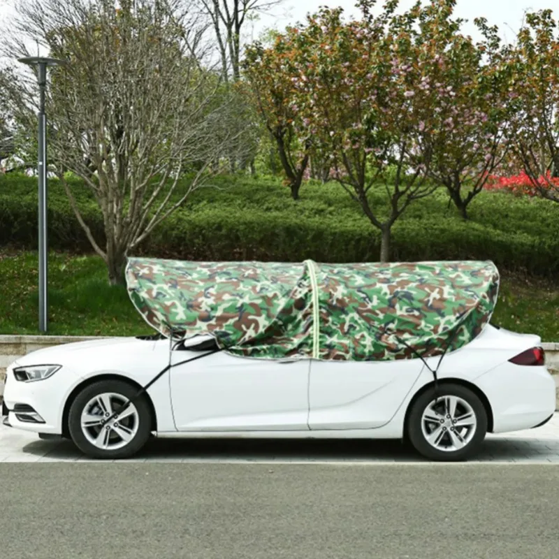 Car Roof Awning Outdoor Summer Insulated Carport Tarpaulin Convenient Folding Car Protection UV Sun Protection Car Awning