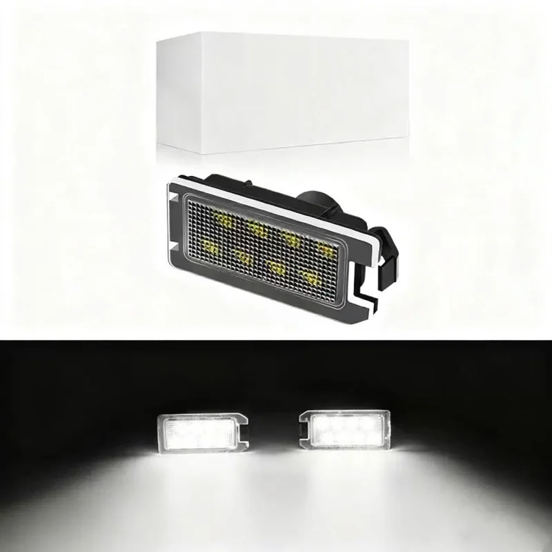 2 قطعة لوحة ترخيص ضوء 12 فولت LED رقم مصباح إشارة الأبيض لمازيراتي ليفانتي 2017 2018 2019 2020 أضواء لوحة ترخيص Led