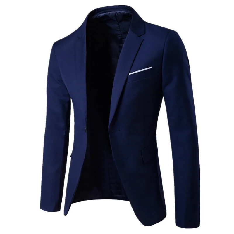 Men\'s Suit Jacket High-End Blazer Business Tops Groom Wedding Gown Coat Lapel Slim Fit Commuter Formal Professional Wear