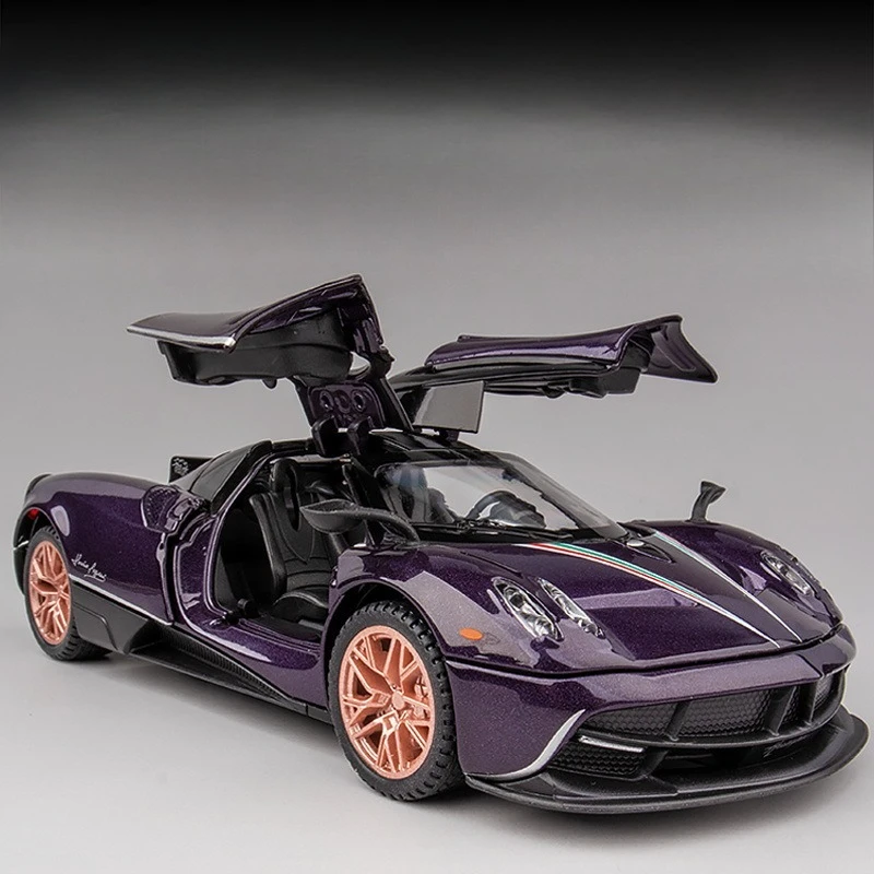 

1:32 Toy Cars Huayra Metal Model Car with Light and Sound Pull Back Toy Car for Boys