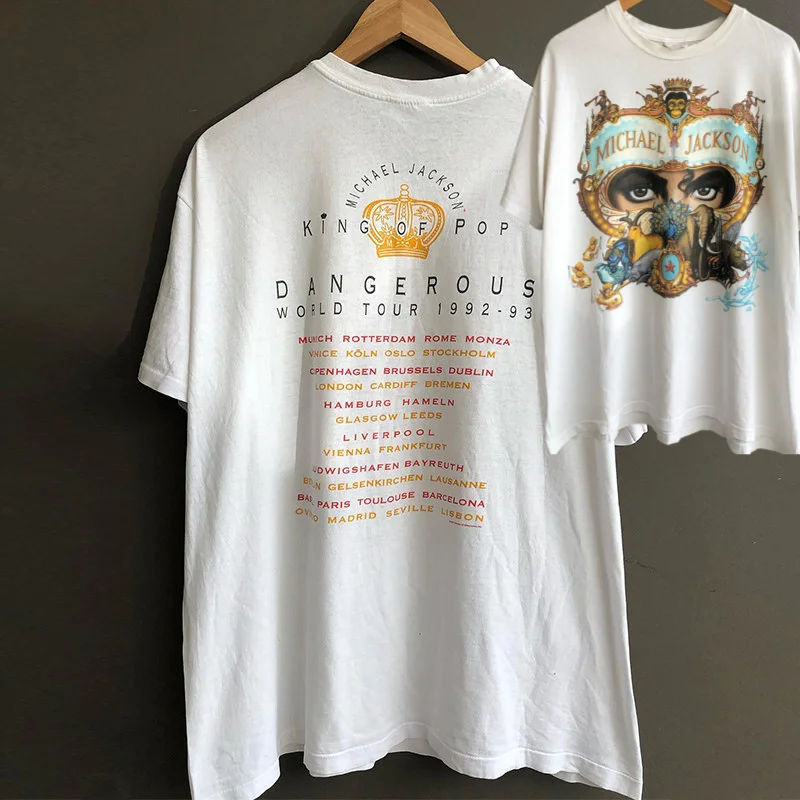 MJ Tribute Y2k Fashion Streetwear Pure Cotton Loose Tee Men Women Adults Children Boy Gril Kids Parent Child Cotton T shirt