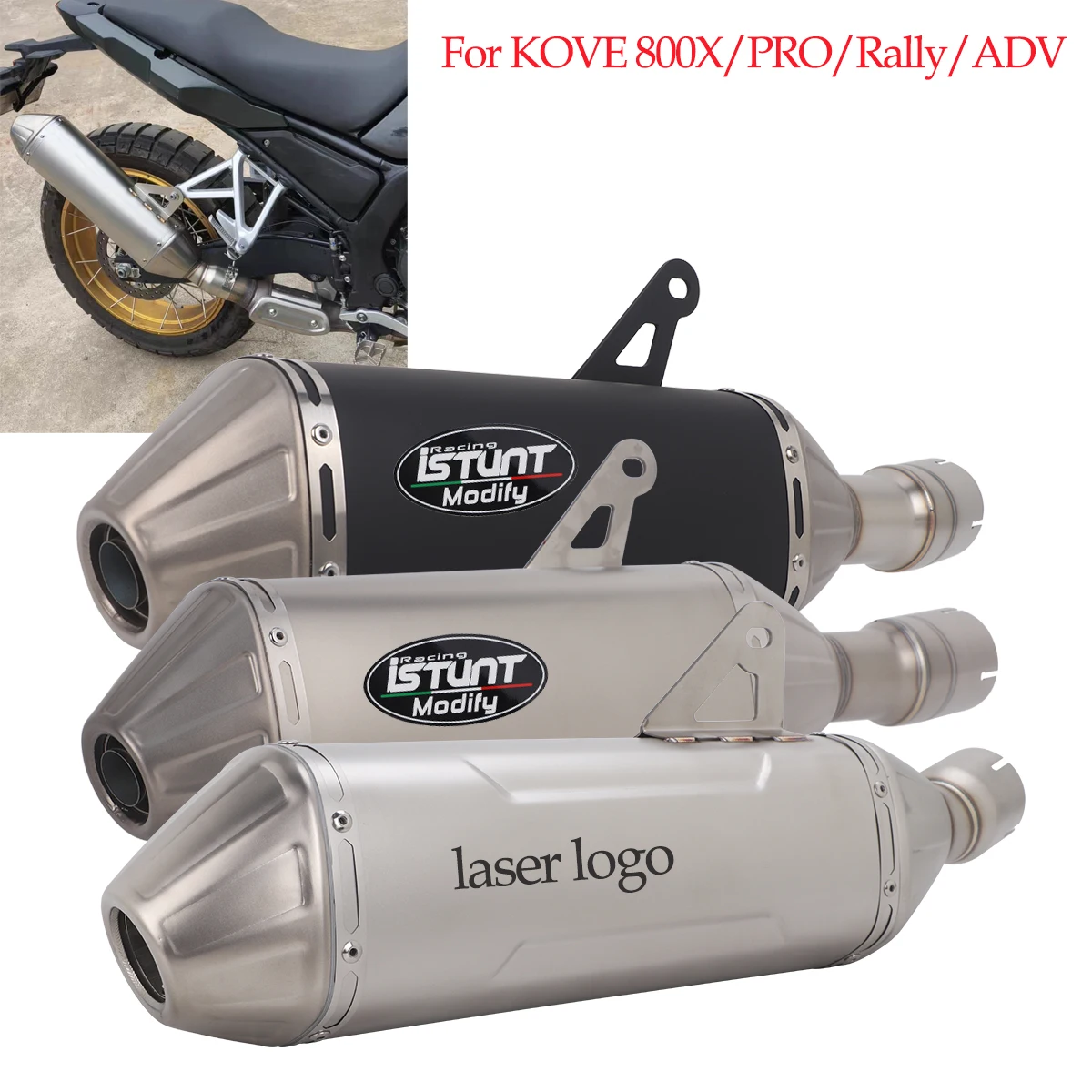 Escape 800X ADV Exhaust System Pipe For Kove 800X Rally Pro Adventure 2023 - 2026 Modified Muffler Middle Link Pipe DB Killer