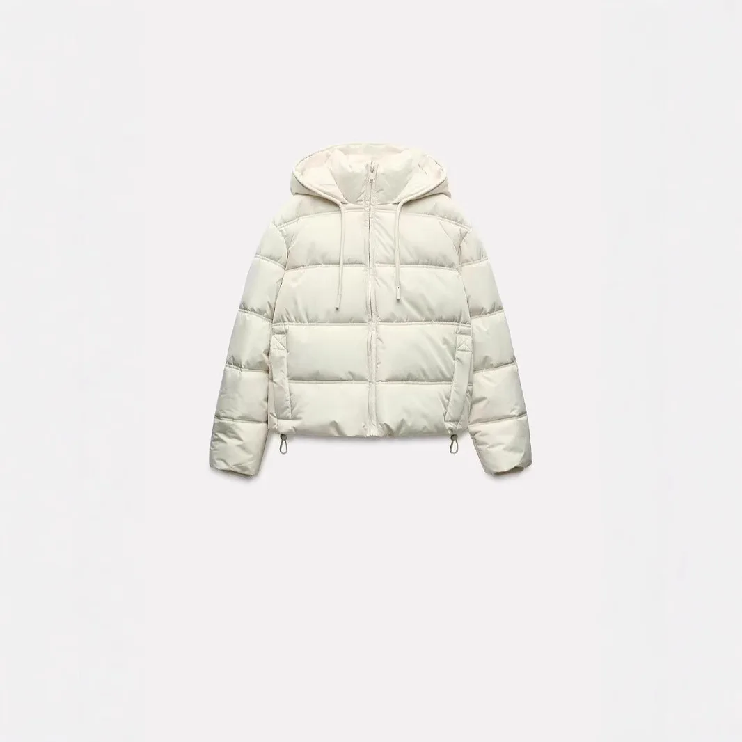 Chaud ort coton Jaet femmes à capuche couleur Pure polyvalent automne hiver nouveau Sle tricoté Thiened manteau d'hiver pour dames