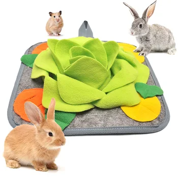 강아지용 반려동물 스너플 매트, 토끼, 반려동물 먹이 주기 훈련 패드, 토끼 담요 장난감, 퍼즐 개 장난감, 코가 느린 디펜서 토끼