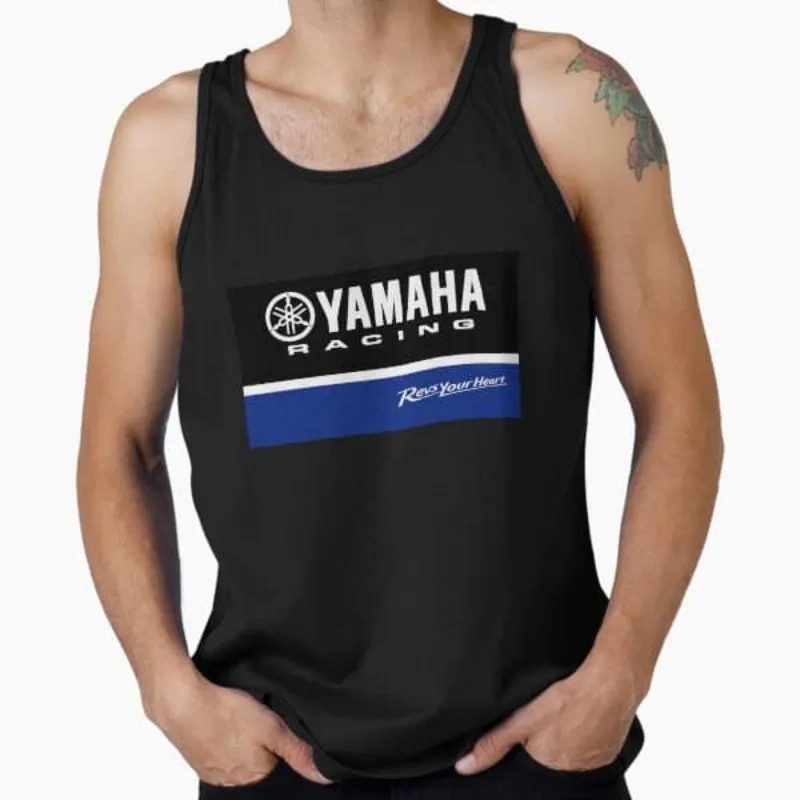Summer Trendy Personalized Yamaha Charming Black Printed Tank Top Men and Women Fashion Quick Drying Sports Tank Top