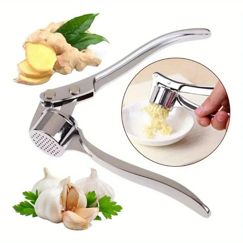 

2pcs Garlic Press Crusher Mincer Kitchen Stainless Steel Garlic Smasher Squeezer Manual Press Tool