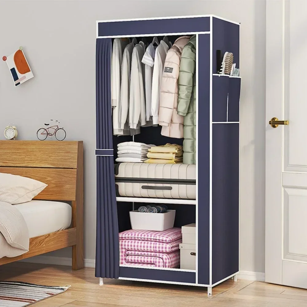 Fabric Wardrobes Household DustProof Storage Wardrobe Foldable Quilt Storage Cabinet Bedroom Closet Minimalism Clothing Cabinet